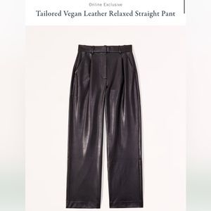Abercrombie tailored relaxed straight leather pants